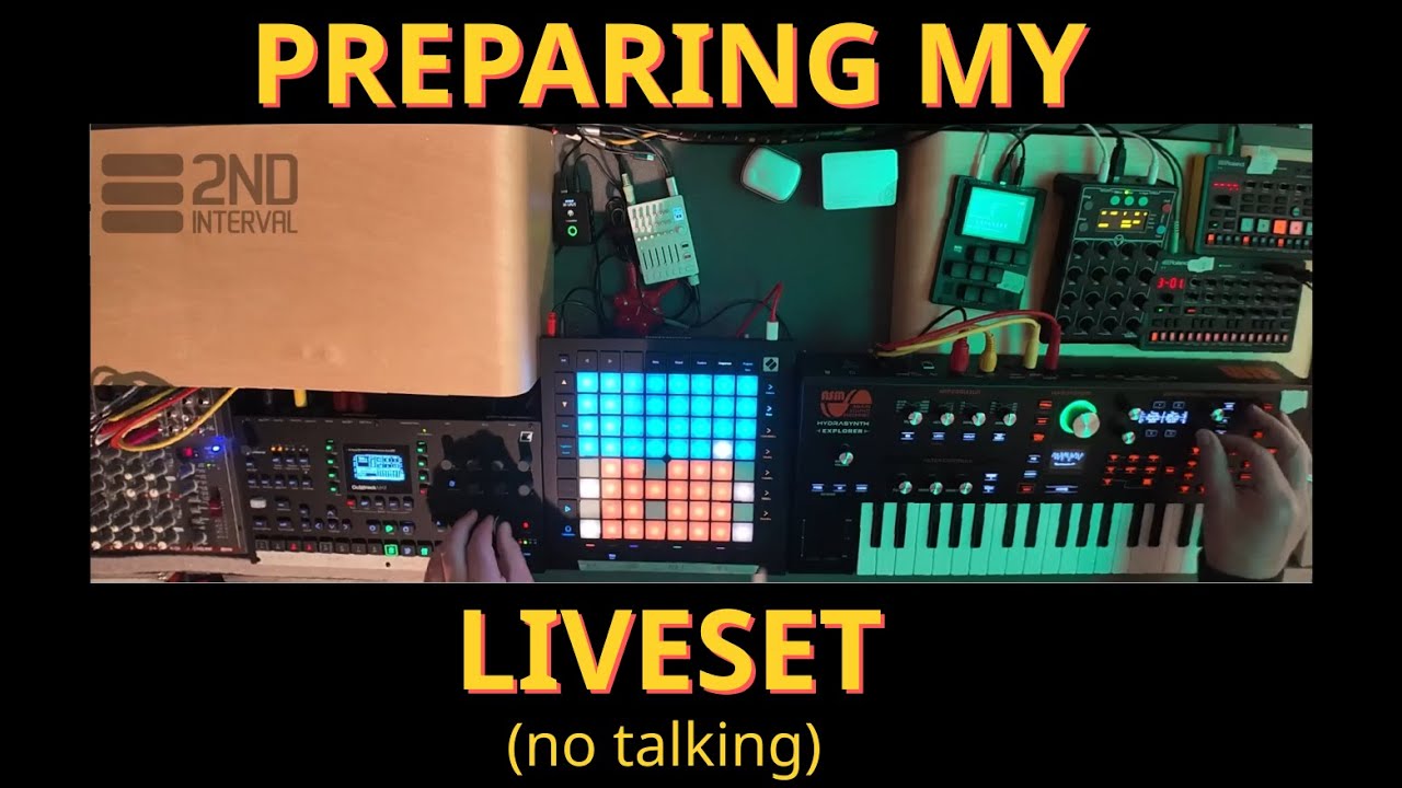 Preparing my liveset for Ulm 28th Dec (Octatrack, Hydrasynth, M8, S-1, P-6
