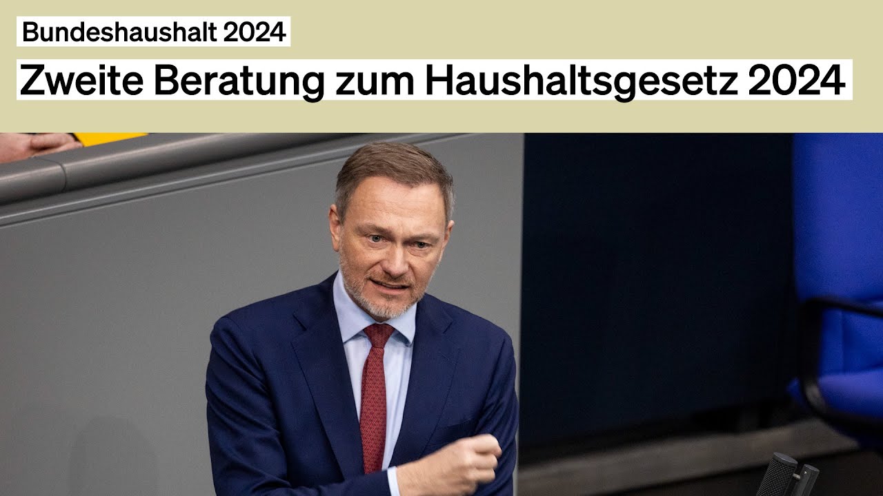 Zweite Beratung zum Haushaltsgesetz 2024 - Christian Lindner im Bundestag