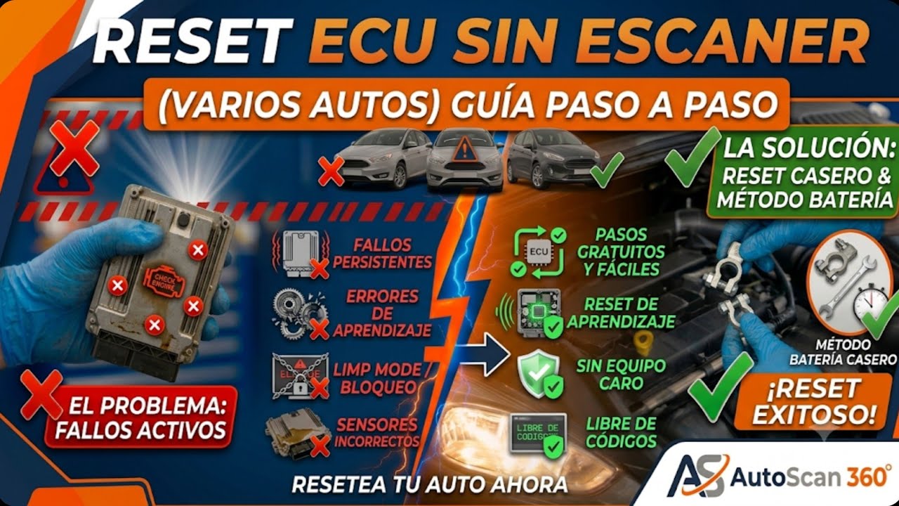 Cómo Resetear ECU Ford Focus y Borrar Check Engine (Sin Scanner) - Hard Reset
