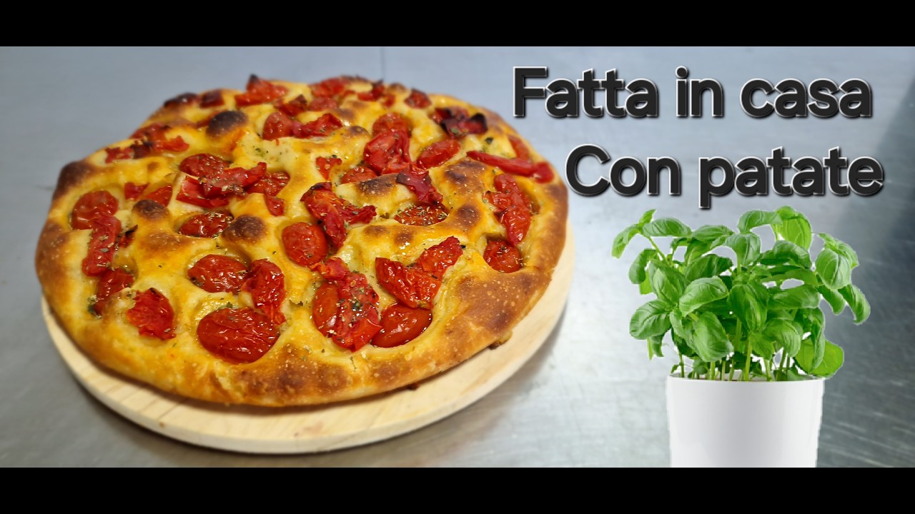 FOCACCIA PUGLIESE con patate soffice e saporita, facile da fare. Focaccia barese