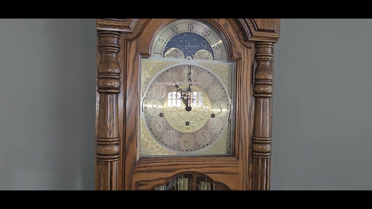 Sligh triple chime grandfather clock 