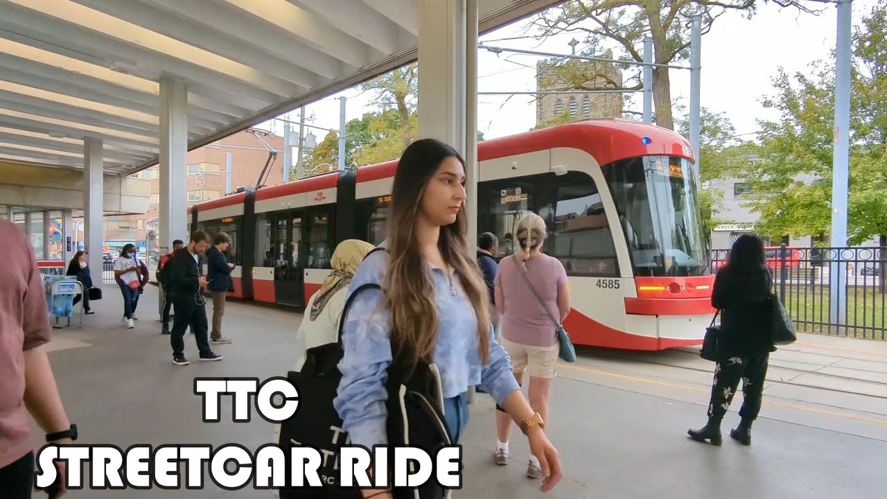TTC 511 Streetcar Ride From Bathurst Subway Station To Exhibition Loop