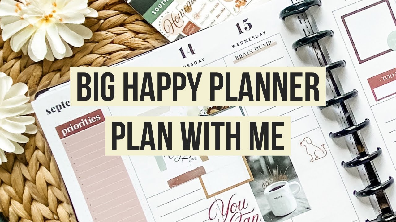 Plan With Me | Big Happy Planner | New Southern Farmhouse & Abstract Watercolor Sticker Books!