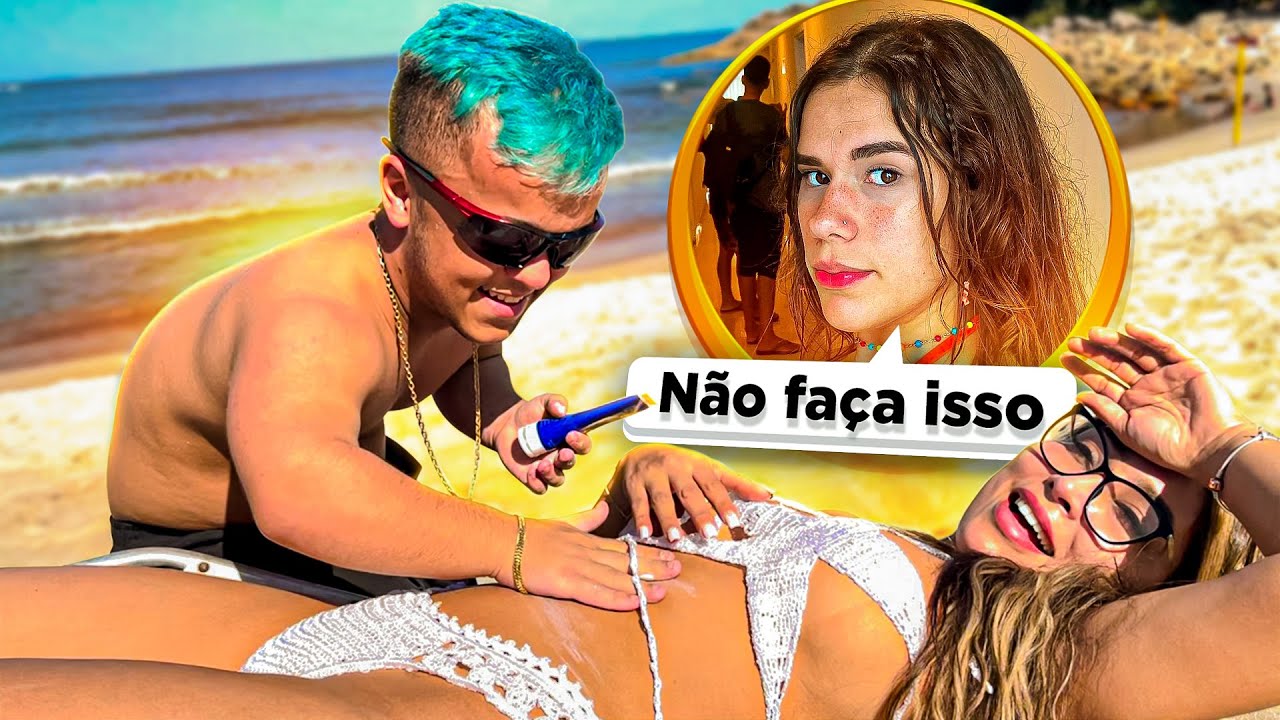 O ANÃO PASSOU PROTETOR SOLAR NA NOVATA GRINGA !!