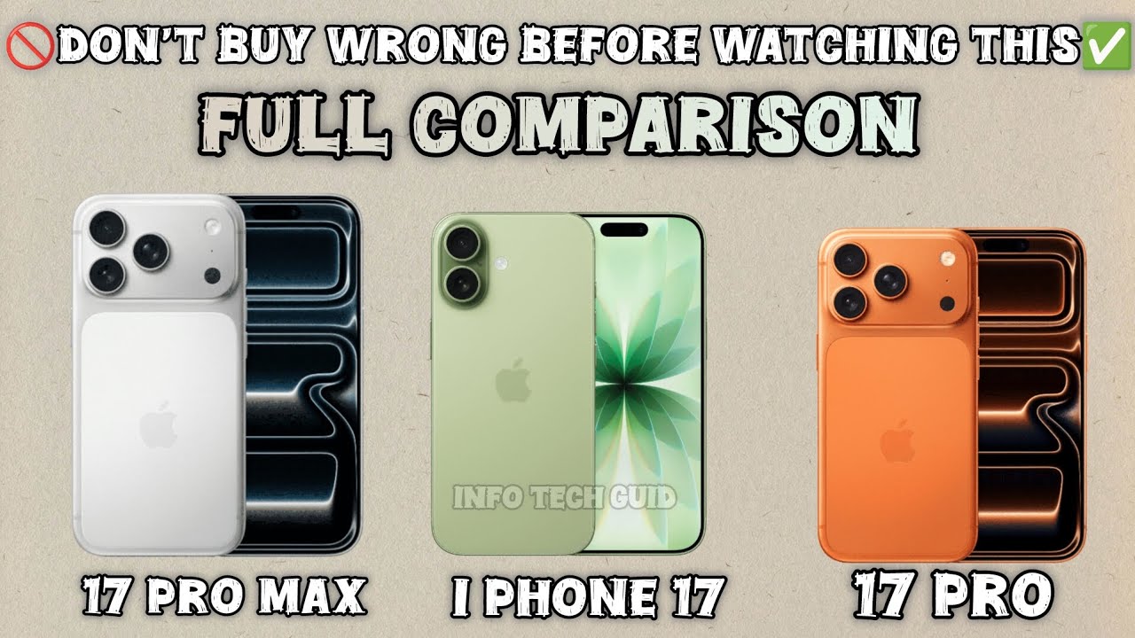 I phone 17 Pro Max vs 17 pro vs 17 comparison: Which iPhone Should You Buy in 2026?✅ 