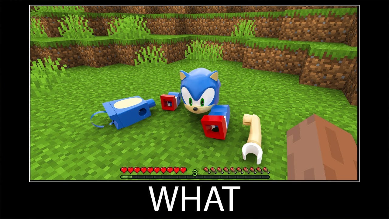 Minecraft wait what meme part 315 realistic minecraft Lego Super Sonic