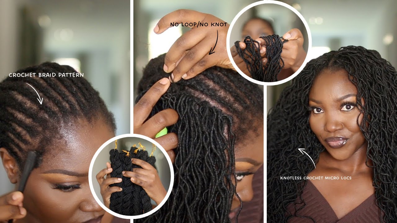 Knotless Crochet Micro Locs Tutorial | Lightweight & Natural Looking Protective Style