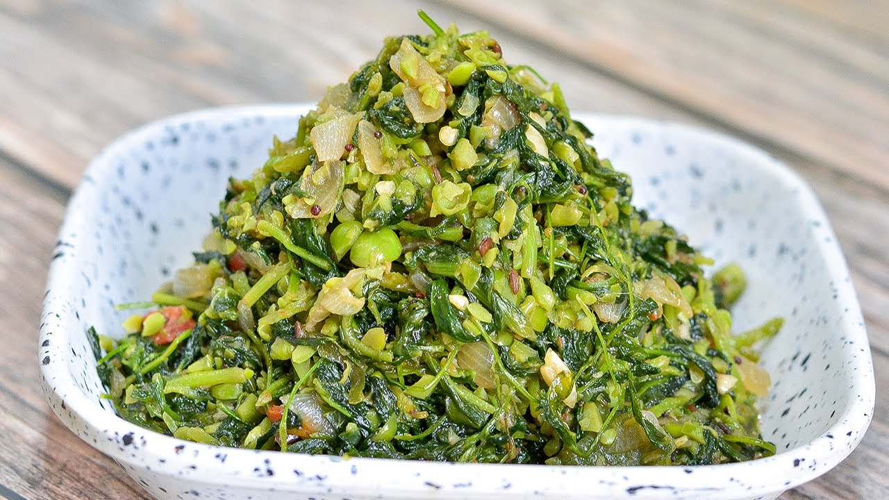 टिफिनसाठी पौष्टिक भाजी | मेथी पालक वाटाणा पौष्टिक भाजी | Methi Palak Vatana Paushtik Bhaji
