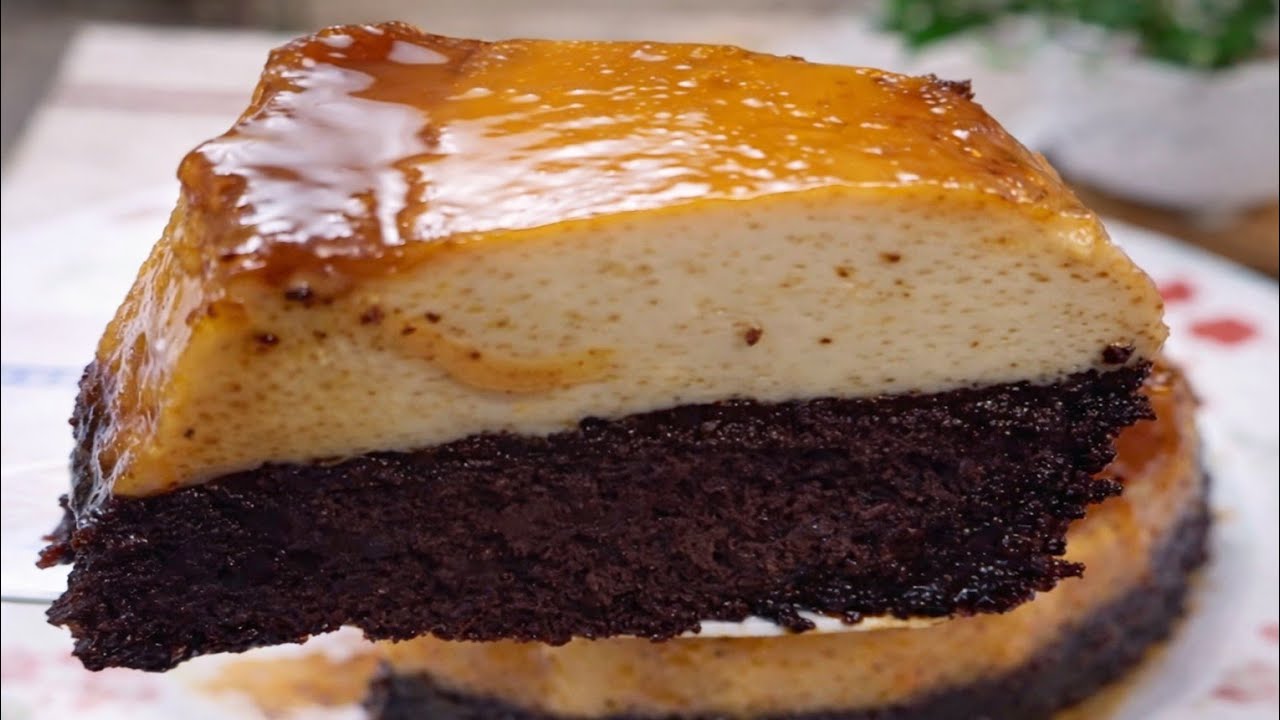 This is the most delicious chocolate impossible cake in the world!!🍫🍰