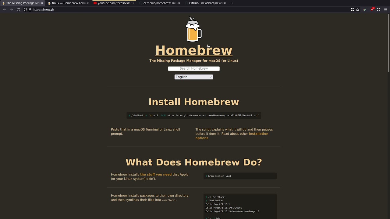 Homebrew on linux - The missing package manager ?