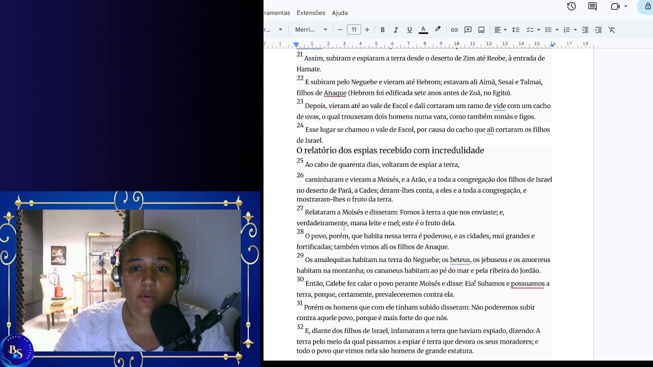 LIVE 14 - NÚMEROS  11 A 23 (LEITURA BÍBLICA)