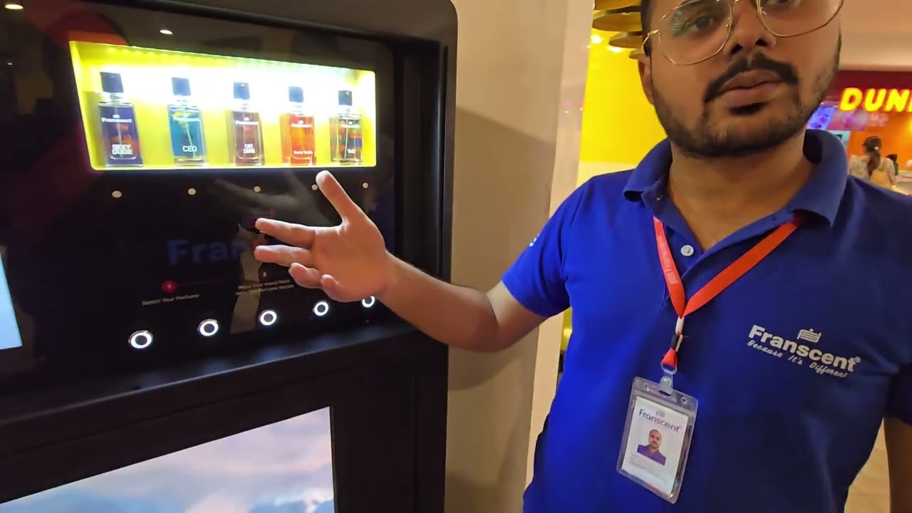 Pakistan first perfume vending machine at Dolmen mall food court may. Rs 200 main tester wah