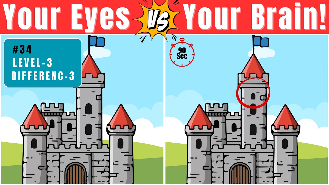 Your Eyes vs Your Brain! 👁️ Spot the Difference Puzzle | Brain Pin | Test Your Observation Skills