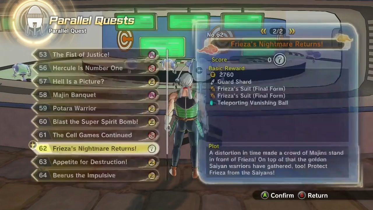 Dragon Ball Xenoverse 2 - Parallel Quest 62 - Frieza's Nightmare Returns! + Ultimate Finish