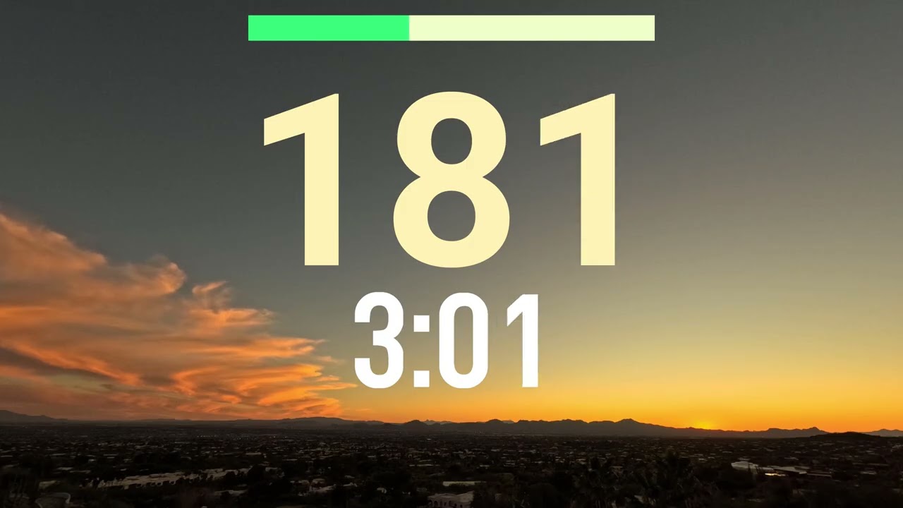 5 minute / 300 second timer (4K/HD Tucson Sunset)