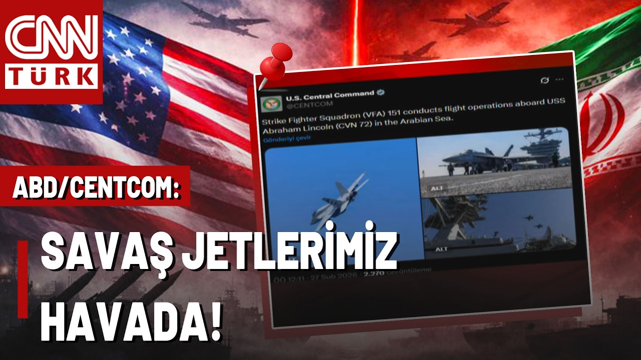 Amerika'dan İran'a Savaş Sinyali! ABD/CENTCOM: Savaş Jetlerimiz Havada!