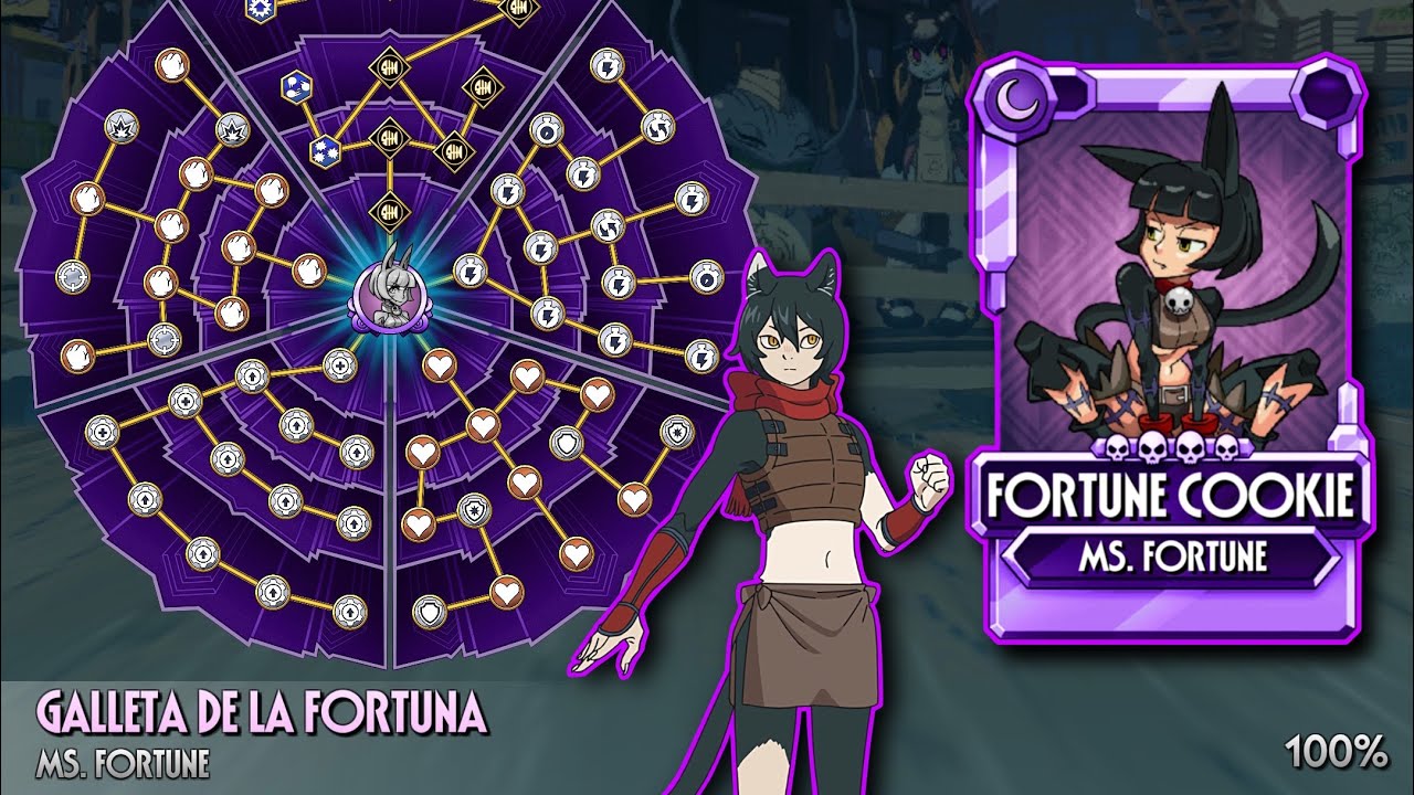 Completando arbol de habilidad de ms fortune galleta de la fortuna - skullgirls mobile