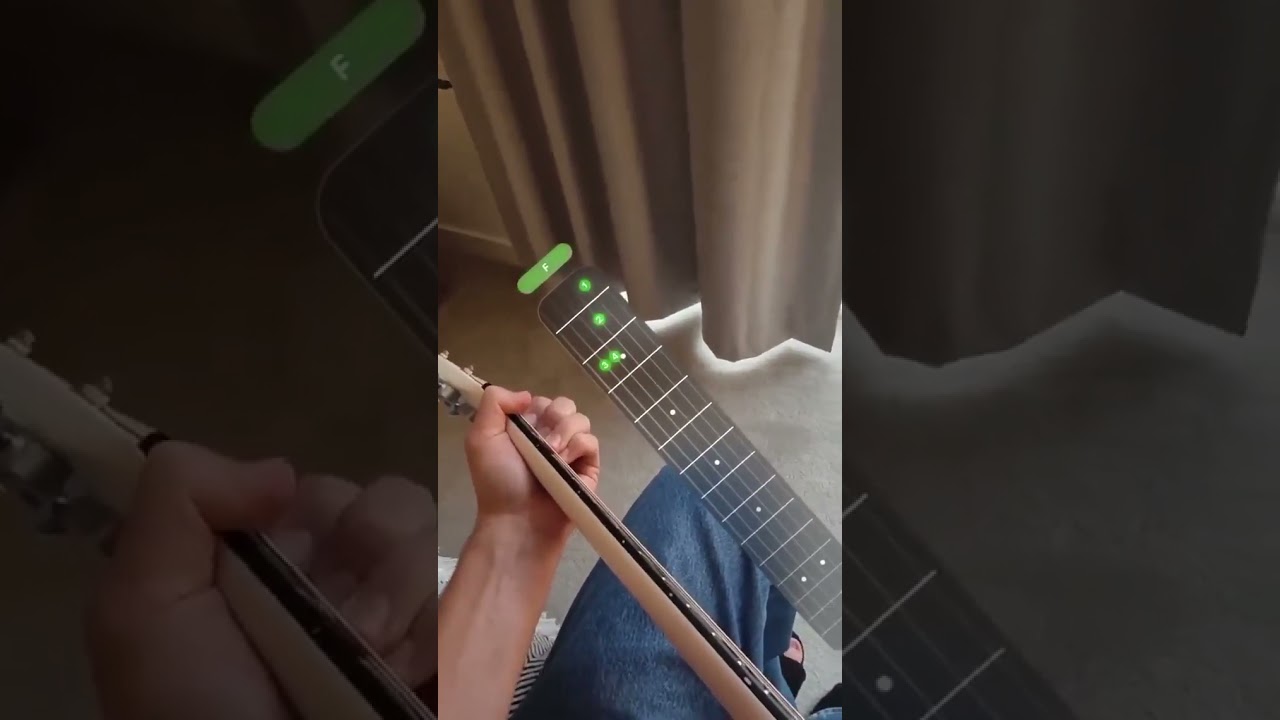 Reality guitar learning concept using Meta Quest 3 and Unity 3D version game