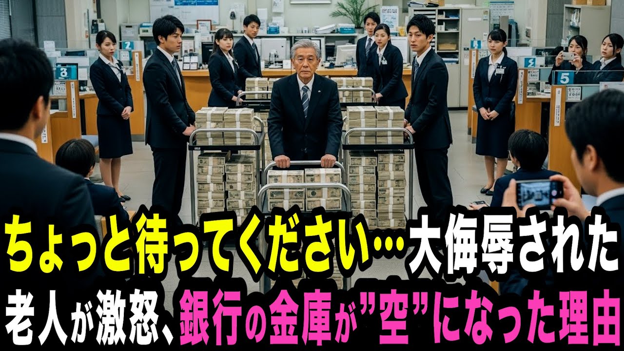 【銀行の危機】銀行で見下された一人の老人 数時間後、支店の金庫が空になった