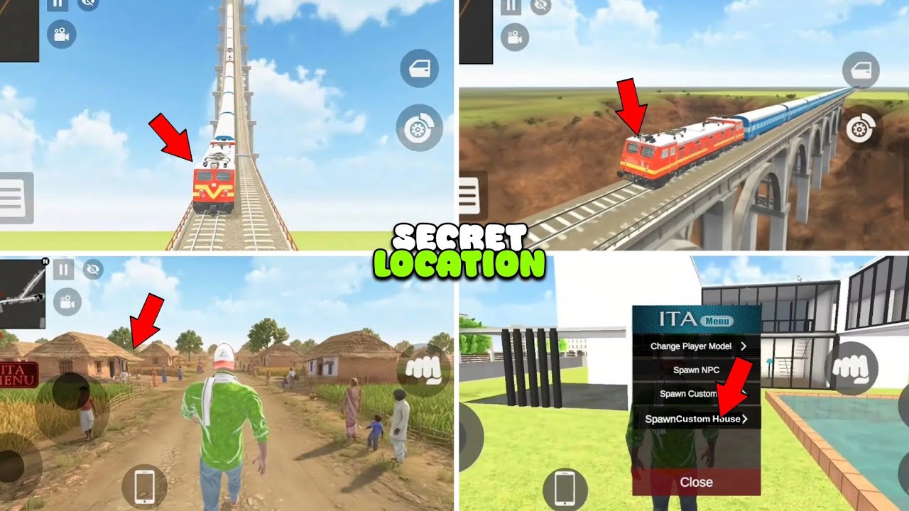 Indian Theft Auto Simulator Secret Location+Village Area & Train Bridge | New Update 