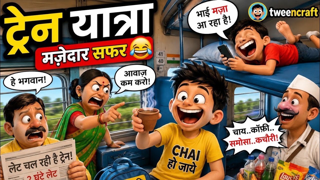 Make joke of Train Yatra 😂#funny #cartoon #animatedcomedy.