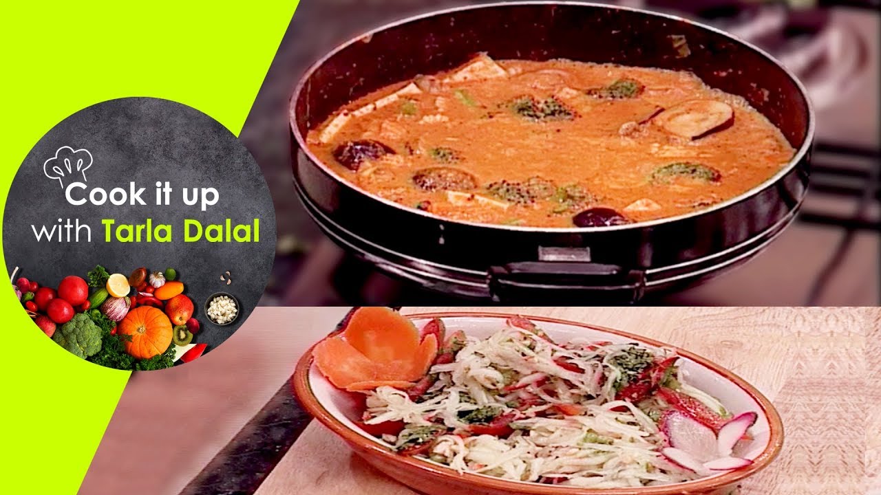 Cook It Up With Tarla Dalal - Ep 7 - Som Tam Salad, Thai Curry and Fruits in Creamy Coconut Sauce