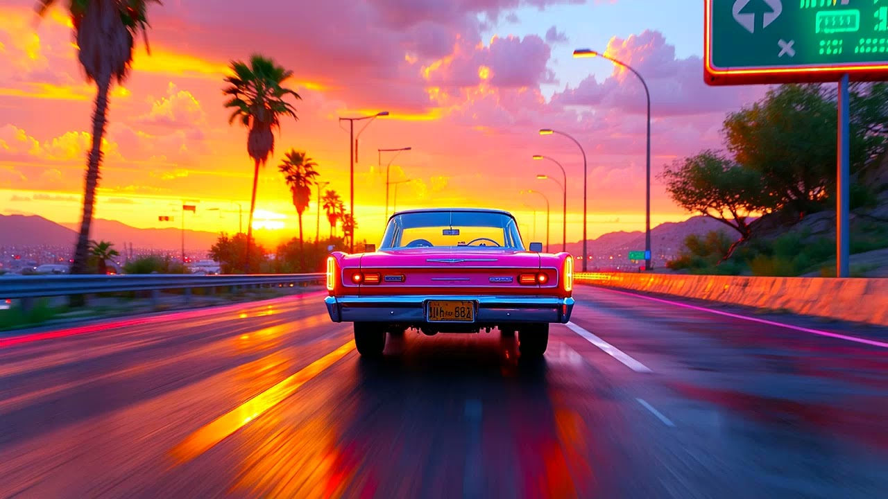 Driving into the Sunset 🌅 | 1 Hour of 80s Synthwave