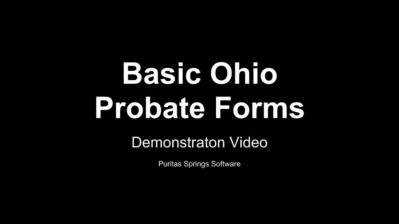 Basic Ohio Probate Forms Version 8