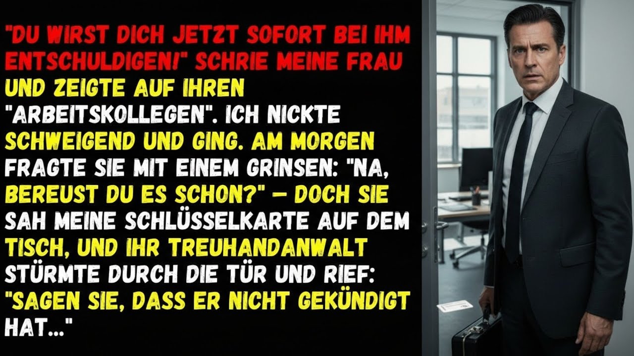 🦋 Du wirst dich jetzt sofort bei ihm entschuldigen!  schrie meine Frau und zeigte auf ihren🦋