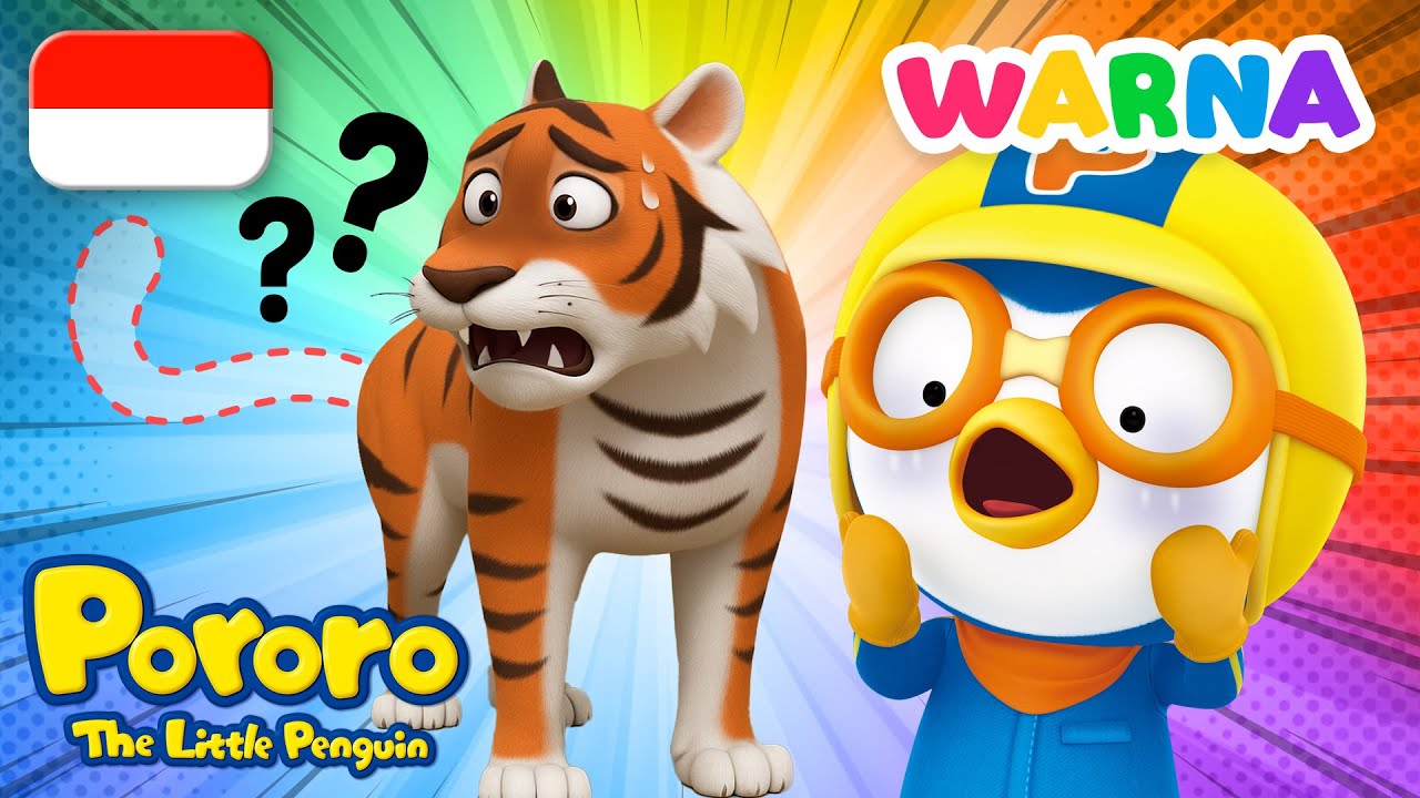 Pororo Bahasa Indonesia | Lukisan Ekor Pelangi  🎨 Belajar Warna | Kartun Anak