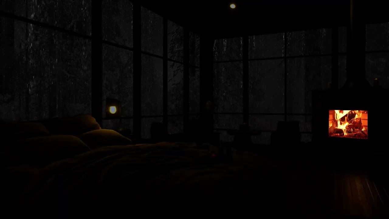 Rain and Crackling Fire: Relax, Unwind, and Sleep Deeply 🌧️🔥