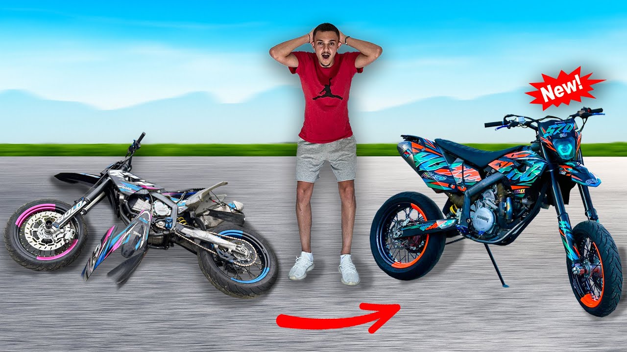 POPRAVIO SAM MOTOR NAKON NESREĆE - Supermoto Build