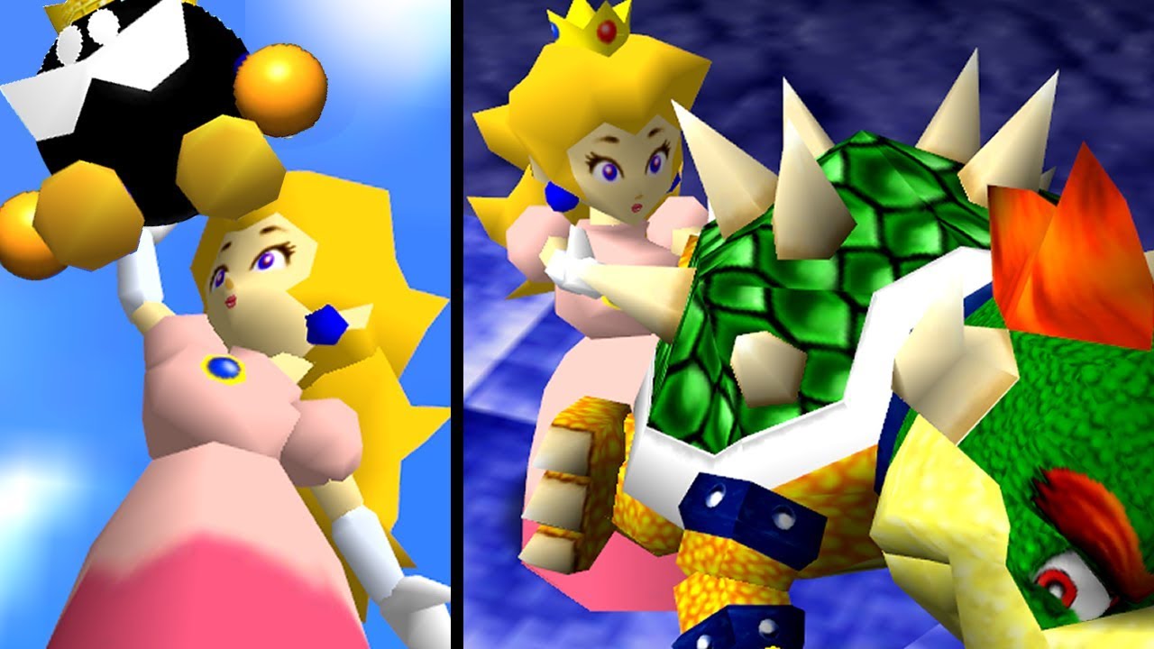 Super Mario 64 Mod GIANT PEACH  - All Bosses (N64)