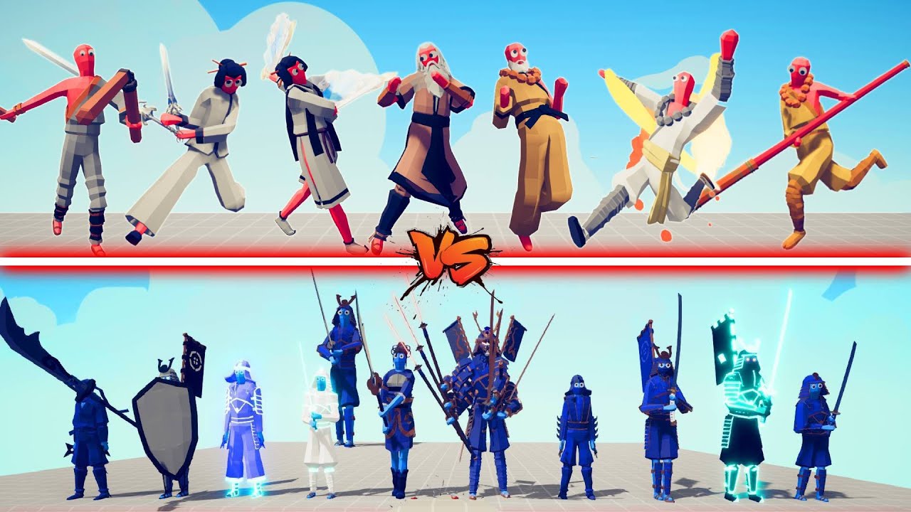 KUNGFU TEAM vs SAMURAI TEAM | TABS - Totally Accurate Battle Simulator