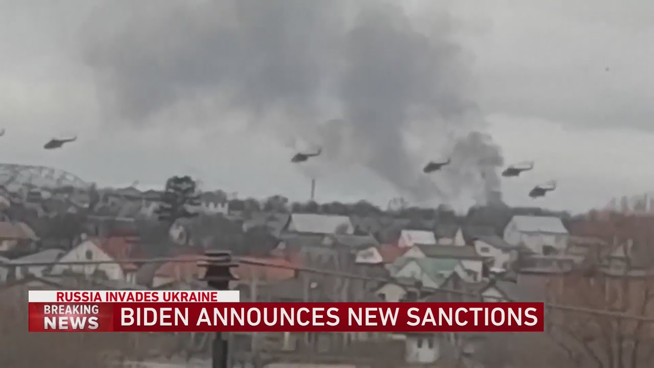 Russia invades Ukraine on many fronts in 'brutal act of war'