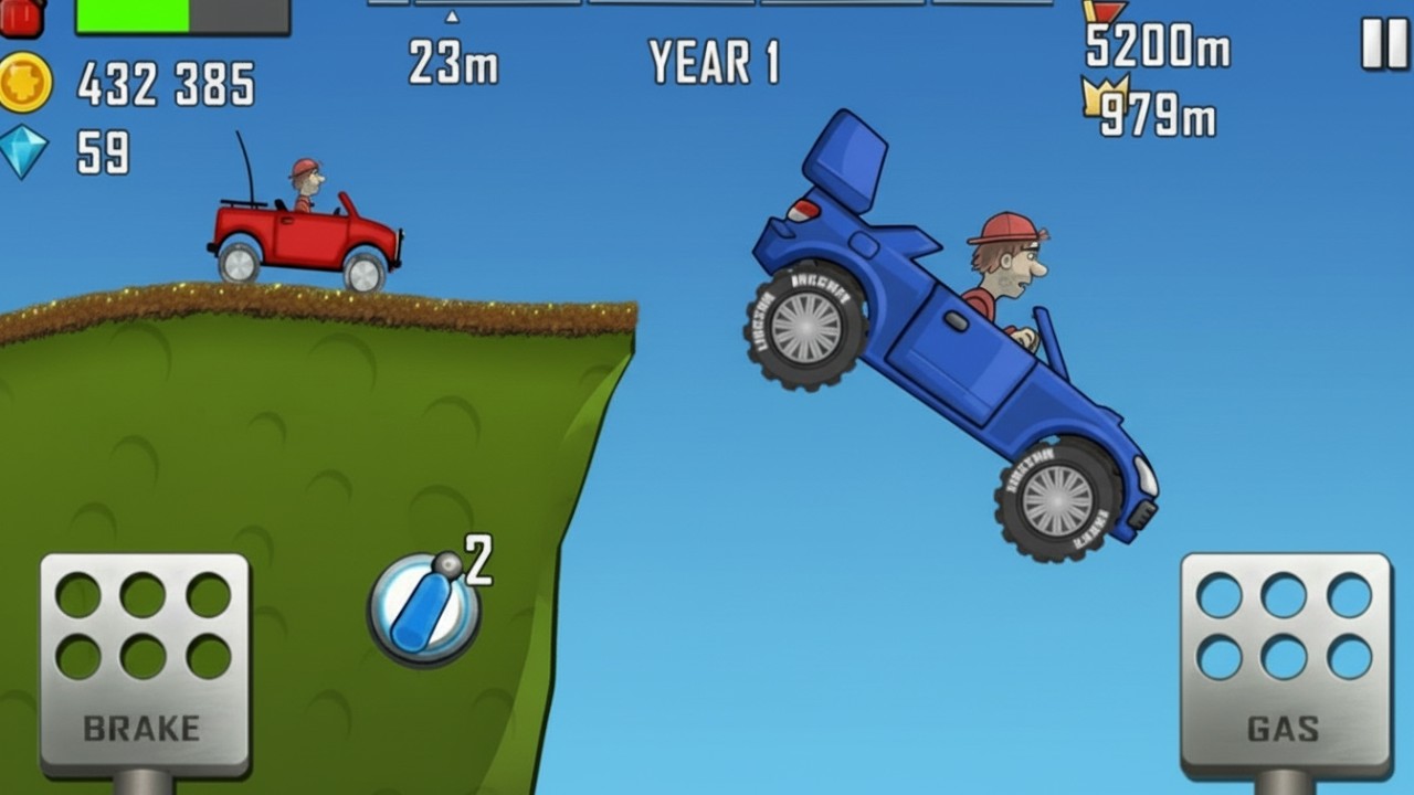 FIRST TIME Using ONLY the Tractor for the ENTIRE Game! 🚜 Hill Climb Racing Challenge