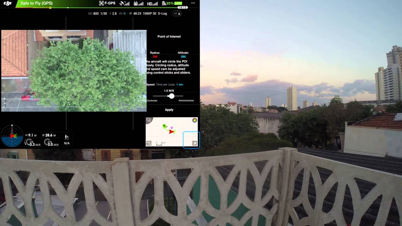Tutorial Como Fazer Ponto de interesse - POI - Phantom 3 - Inspire