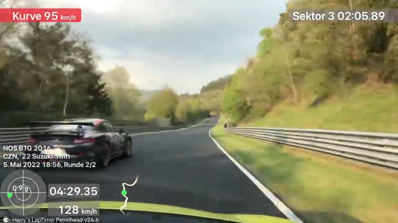 Nordschleife BtG; 9:00.54; 2022 SUZUKI Swift Sport 1.4 BOOSTERJET HYBRID, 100% stock