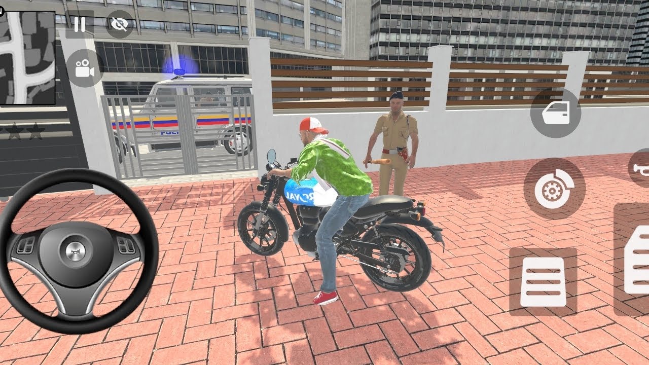 🚨Modified Car  Franklin Order In Indian royal Enfield🏍️ And create drives A😱 Indian Police SUV Game💸