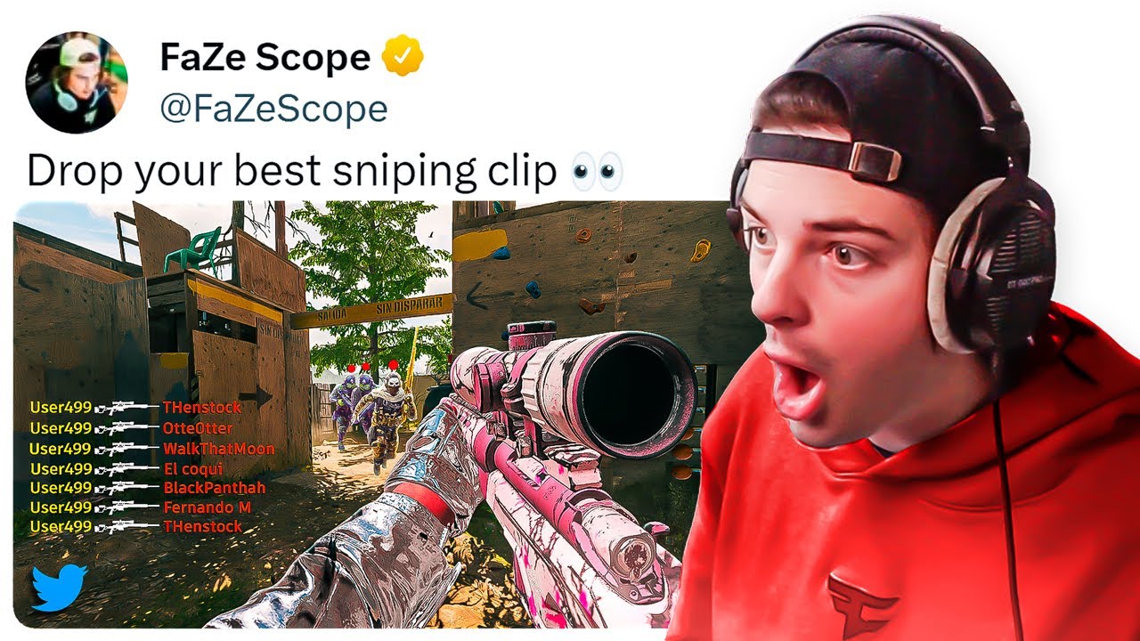 I asked Twitter for their BEST Sniping Clips