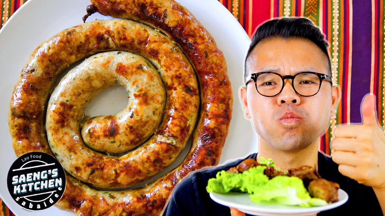 Lao Sausage | How to Make Sai Oua | Lao Food at Saeng’s Kitchen