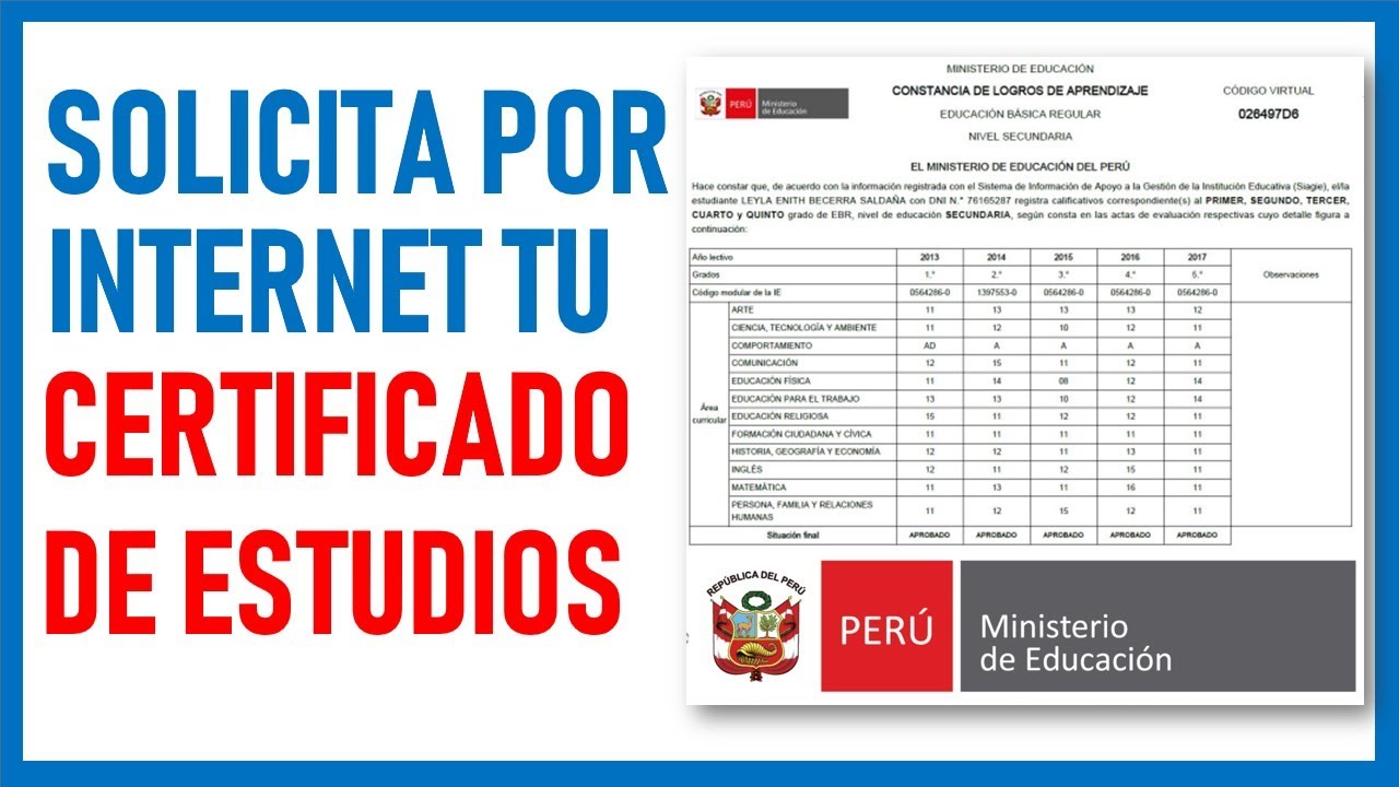 ¿Cómo solicitar mi CERTIFICADO DE ESTUDIOS por Internet 2025?