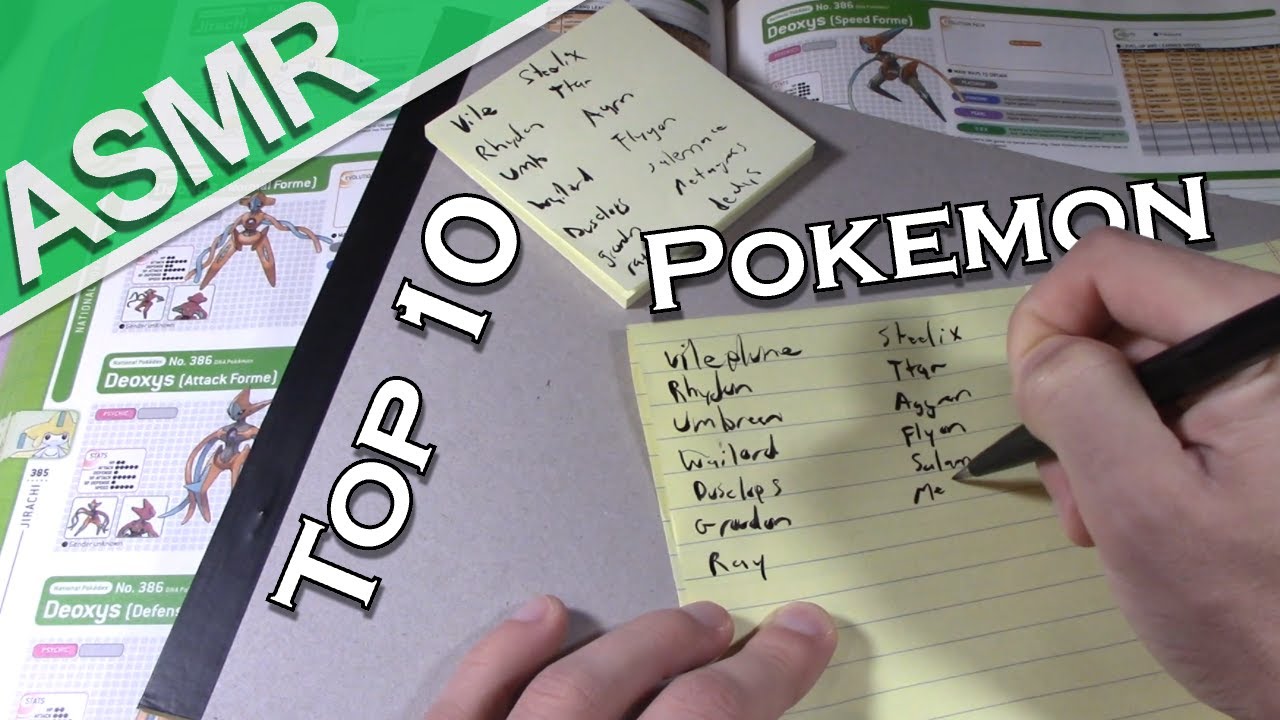 [ASMR] My Top 10 Favorite Pokemon