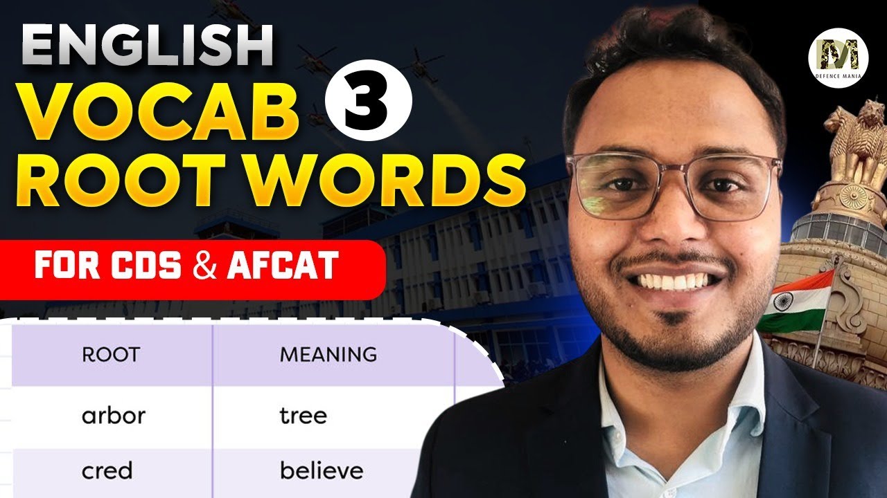 Most Important Word Roots(Part- 3) for CDS & AFCAT 2025 | Vocab Tricks + PYQs
