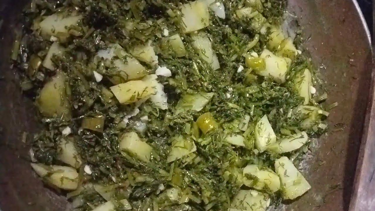 How to make Shephu ka saag with Aaloo 