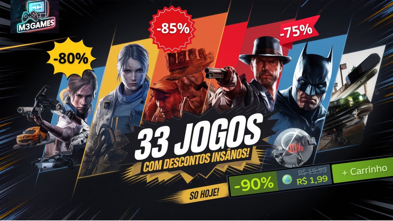 33 JOGOS EM PROMOÇÃO IMPERDÍVEIS – DESCONTOS INSANOS em Resident Evil, Red Dead, e MUITO MAIS! 💸🔥