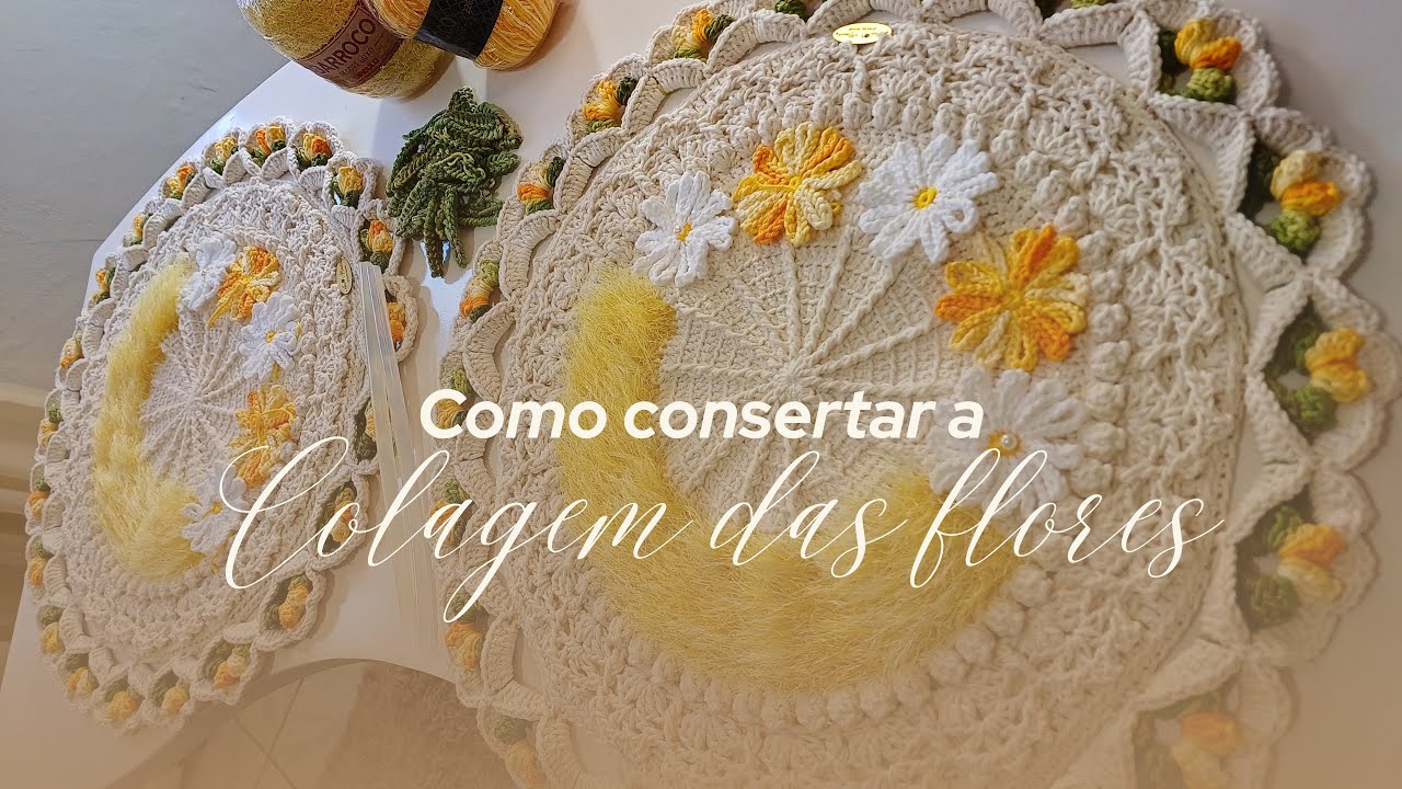 Errei na colagem da flor de crochê! E agora? Aprenda como consertar. 