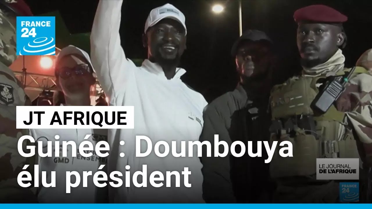 Guinée : sans surprise, Mamadi Doumbouya élu président avec 86,72 % des voix • FRANCE 24