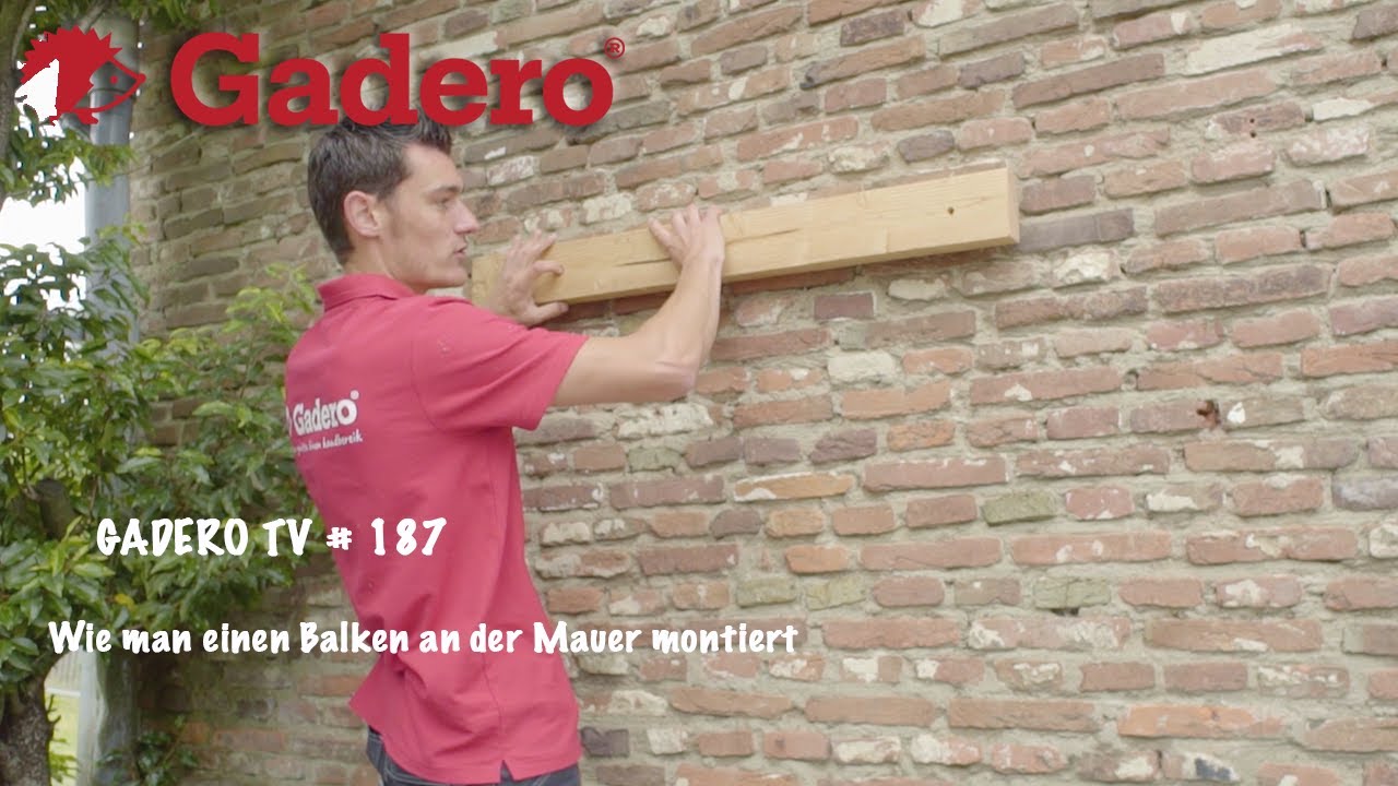 Wie man einen Balken an eine Mauer montiert