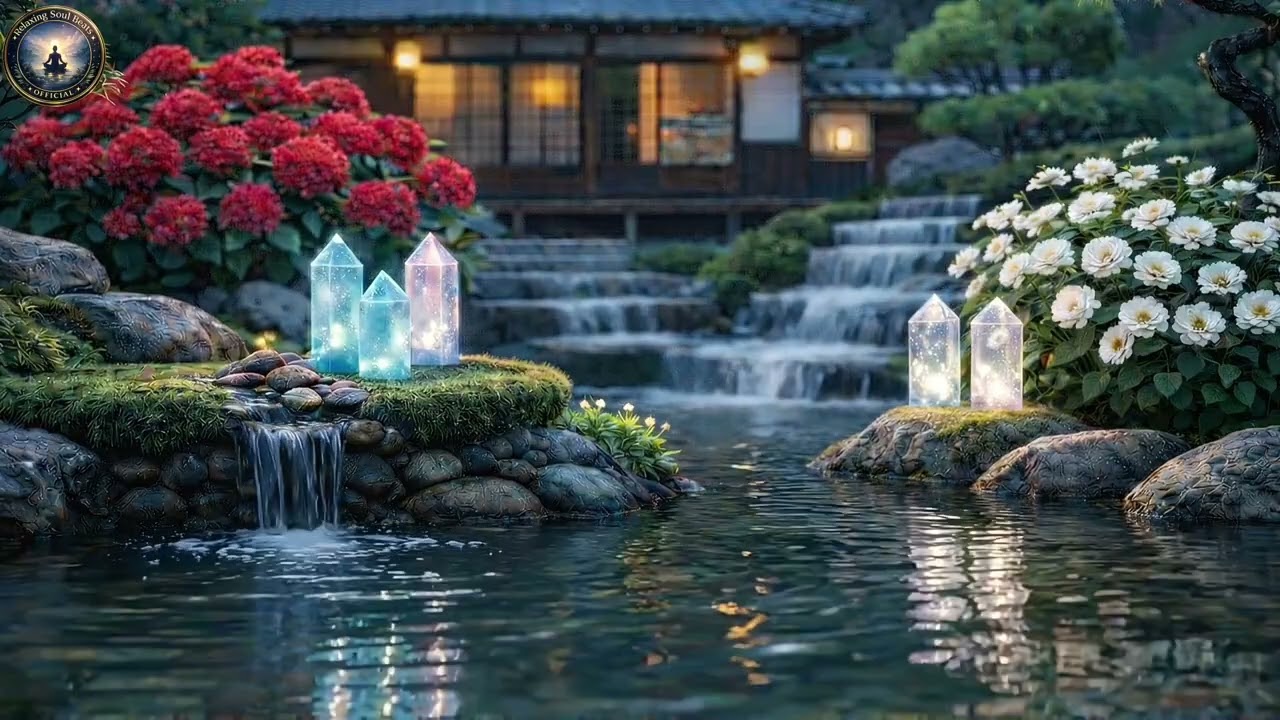 Healing Night 🌙 Gentle Piano & Waterfall | Đêm Chữa Lành & Nhạc Thác Nước Êm Dịu